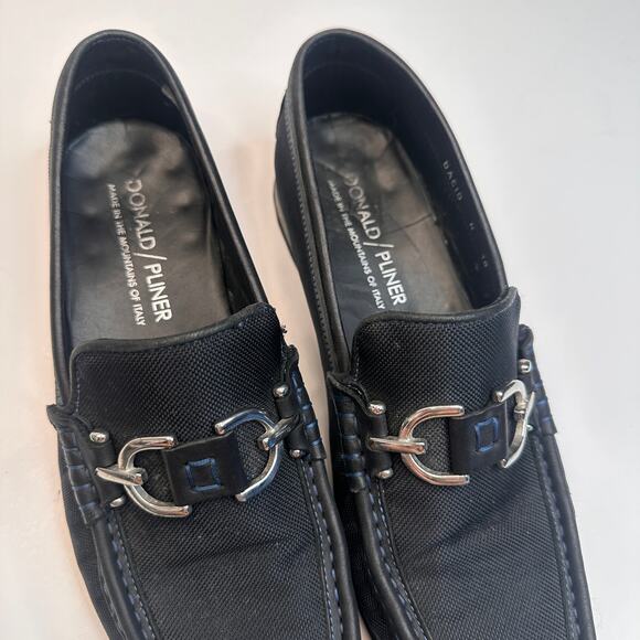 Donald J Pliner Black Blue Dacio Driving Loafers display picture 1